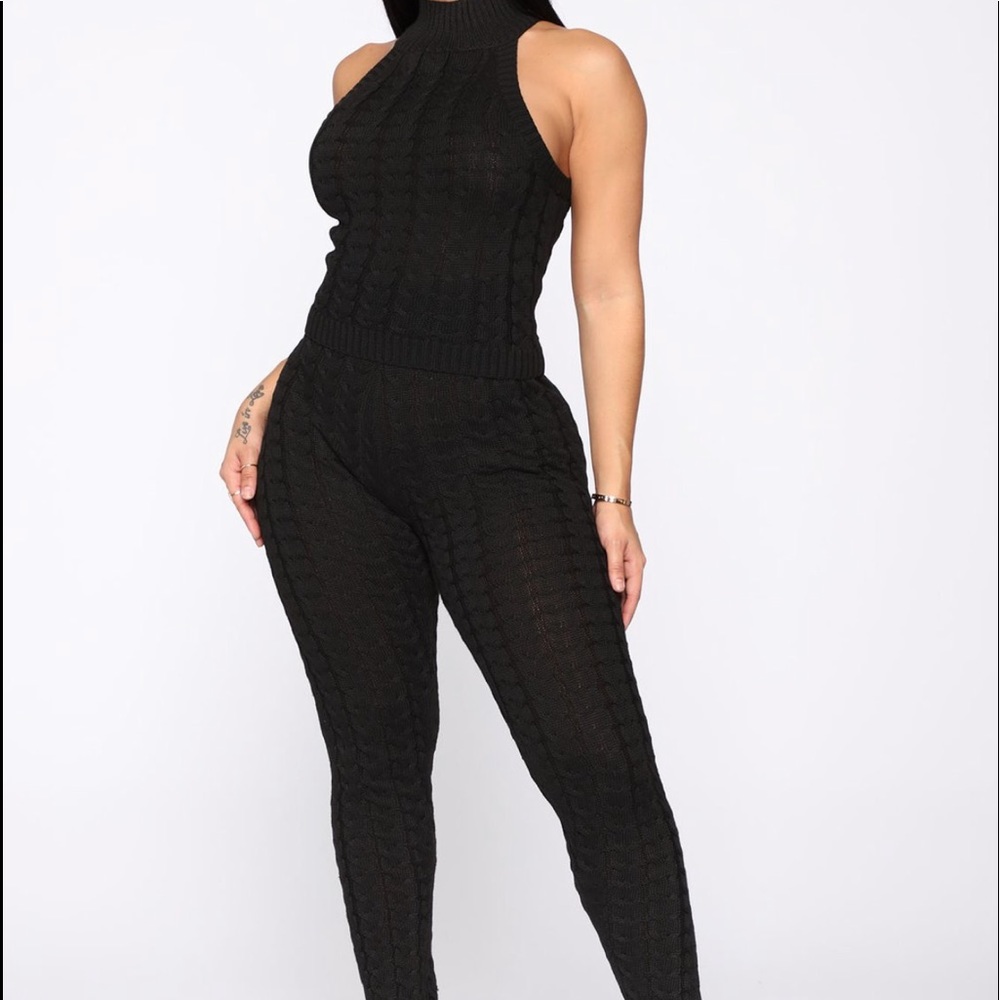 Black 2 piece Fashion Nova sweater set Small